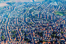 Aerial photograpy of Viernheim in the state Hesse, Germany