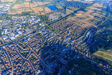 City overview from the southeast in Heppenheim in the state Hesse, Germany