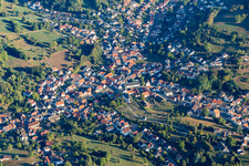 Aerial view of District Reichenbach in Lautertal in the state Hesse, Germany