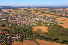 View of the town from the east in Reinheim in the state Hesse, Germany