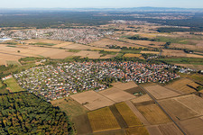 Aerial view of District Altheim in Münster in the state Hesse, Germany