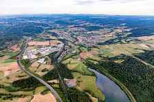 Aerial view of Steinau an der Straße in the state Hesse, Germany