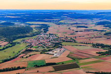 Village view from the north in the district Untererthal in Hammelburg in the state Bavaria, Germany