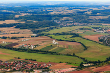 Intelsat satellite antennas of the earth station Fuchsstadt in Fuchsstadt in the state Bavaria, Germany