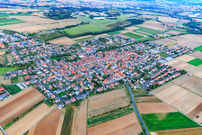 Village view from the southwest in Geldersheim in the state Bavaria, Germany