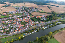 Boat docks of the motorboat club Obertheres in the district Obertheres in Theres in the state Bavaria, Germany