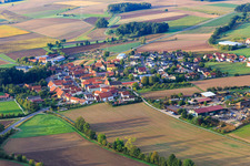 Village view from the northeast in the district Steinsfeld in Wonfurt in the state Bavaria, Germany