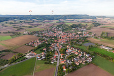 Aerial photograpy of District Westheim in Knetzgau in the state Bavaria, Germany