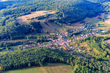 Village view from the north in the district Neuschleichach in Oberaurach in the state Bavaria, Germany