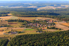 Village view from the north in the district Fatschenbrunn in Oberaurach in the state Bavaria, Germany