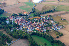 Village view from the northeast in the district Füttersee in Geiselwind in the state Bavaria, Germany