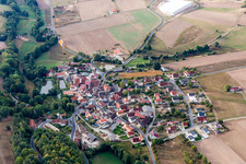 Aerial view of District Füttersee in Geiselwind in the state Bavaria, Germany