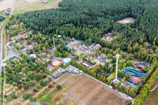 Aerial view of Amusement park in Geiselwind in the state Bavaria, Germany