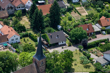 Aerial view of In the parish vineyard in the district Rechtenbach in Schweigen-Rechtenbach in the state Rhineland-Palatinate, Germany