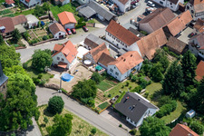Oblique view of In the parish vineyard in the district Rechtenbach in Schweigen-Rechtenbach in the state Rhineland-Palatinate, Germany