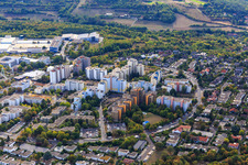 Strasbourg ring around the old swimming pool in the district Heuchelhof in Würzburg in the state Bavaria, Germany
