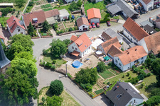 In the parish vineyard in the district Rechtenbach in Schweigen-Rechtenbach in the state Rhineland-Palatinate, Germany out of the air