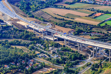 Construction site on the A3 on the valley bridge Heidingsfeld in the district Heidingsfeld in Würzburg in the state Bavaria, Germany