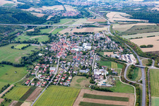 Village view in the district Distelhausen in Tauberbischofsheim in the state Baden-Wuerttemberg, Germany
