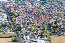 District Lauda in Lauda-Königshofen in the state Baden-Wuerttemberg, Germany from above