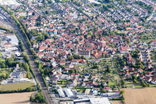District Lauda in Lauda-Königshofen in the state Baden-Wuerttemberg, Germany out of the air