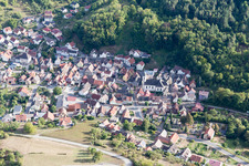 Oblique view of District Oberlauda in Lauda-Königshofen in the state Baden-Wuerttemberg, Germany