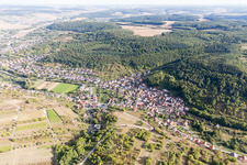 District Oberlauda in Lauda-Königshofen in the state Baden-Wuerttemberg, Germany from above