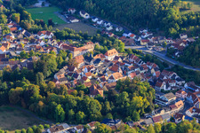 Schloßgasse and Marktstr in Adelsheim in the state Baden-Wuerttemberg, Germany