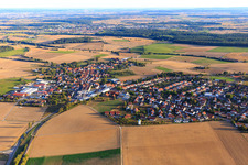 View of the Kraichgau from the north in Siegelsbach in the state Baden-Wuerttemberg, Germany
