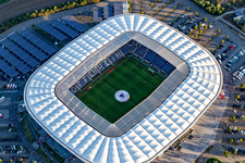 WIRSOL Rhein-Neckar-Arena before the sold-out friendly match Peru-Germany in the district Steinsfurt in Sinsheim in the state Baden-Wuerttemberg, Germany out of the air