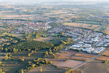 Aerial photograpy of District Ubstadt in Ubstadt-Weiher in the state Baden-Wuerttemberg, Germany