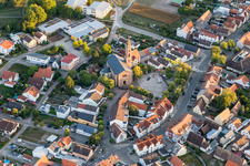 Church building of St. Nikolaus in the village of in Ubstadt-Weiher in the state Baden-Wurttemberg, Germany