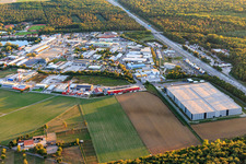 Industrial area on the A5 with RONAL Performance GmbH in Forst in the state Baden-Wuerttemberg, Germany
