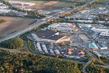 Mixed concrete and building materials factory of Schneider Betonfertigteilewerk GmbH in Huttenheim in the state Baden-Wurttemberg, Germany