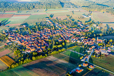 Aerial photograpy of Schillersdorf in the state Bas-Rhin, France