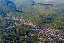 Aerial view of Saint-Jean-Saverne in the state Bas-Rhin, France