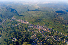 Aerial photograpy of Saint-Jean-Saverne in the state Bas-Rhin, France