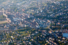 Saverne in the state Bas-Rhin, France from above
