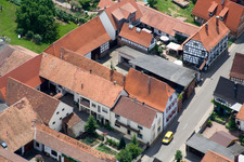 Oblique view of Main street from the north in Winden in the state Rhineland-Palatinate, Germany
