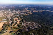 Town View of the streets and houses of the residential areas in Bexbach in the state Saarland, Germany
