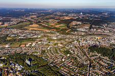 Town View of the streets and houses of the residential areas in Homburg in the state Saarland, Germany
