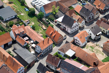 Aerial view of Main Street x Grasweg in Winden in the state Rhineland-Palatinate, Germany
