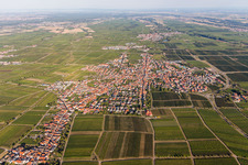 Maikammer in the state Rhineland-Palatinate, Germany from the plane