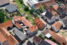 Aerial photograpy of Main Street x Grasweg in Winden in the state Rhineland-Palatinate, Germany
