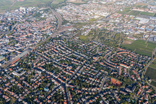Neustadt an der Weinstraße in the state Rhineland-Palatinate, Germany from the drone perspective