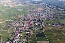 Aerial view of Mussbach in the district Mußbach in Neustadt an der Weinstraße in the state Rhineland-Palatinate, Germany