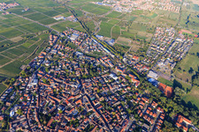 City overview from the south in Deidesheim in the state Rhineland-Palatinate, Germany