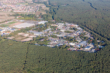 Aerial view of Industrial Area South in Haßloch in the state Rhineland-Palatinate, Germany