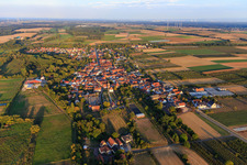 Aerial view of Village overview from the west in Winden in the state Rhineland-Palatinate, Germany