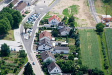 Aerial view of Bahnhofstr in Winden in the state Rhineland-Palatinate, Germany